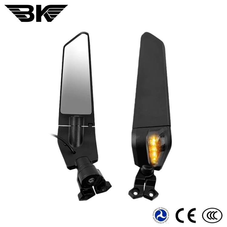 LEDライト付きオートバイ用バックミラーキット